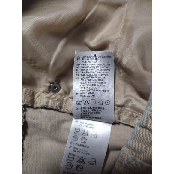 H&M Women’s Skinny Jeans Lot Of 2 Stretchy Green Beige Pants Mid Rise Size 10 - Picture 5 of 15